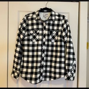 Fleece-lined Plaid Button Up